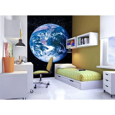 1 Wall Planet Earth Space Globe Wallpaper Mural 158m X 232m