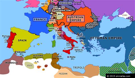Revolutions Of 1820 Historical Atlas Of Europe 28 September 1820