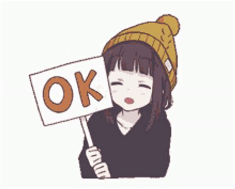 Cute Anime Holding Okay Sign 