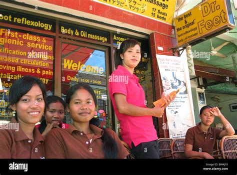 Stadd Bei Dr Feet Massage In Siem Reap Kambodscha Stockfotografie Alamy