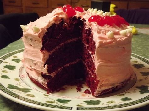 Cherry Red Velvet Cake Red Velvet Cake Cake White Chocolate Frosting