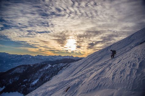 Kostenlose Foto Berg Schnee Winter Wolke Himmel Sonne