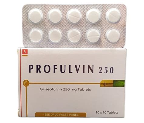 Profulvin Griseofulvin Tablets 250 Mg Non Prescription Treatment Fungal Infection At Rs 40