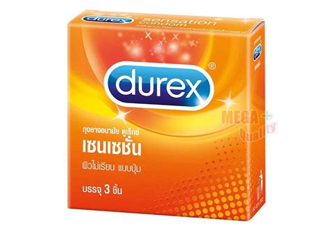 Durex Condom Sensation Safety Natural Lubricated Latex Rough Condom