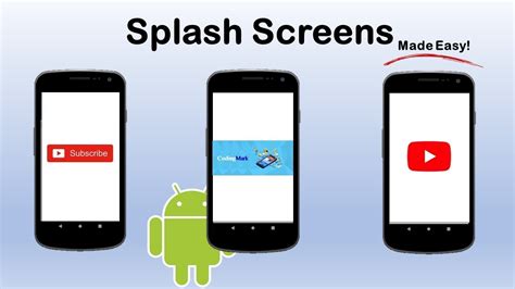 Android Studio Splash Welcome Screen Tutorial Youtube