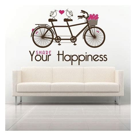 🥇 Vinilo Decorativo Frase Share Your Happiness 🥇