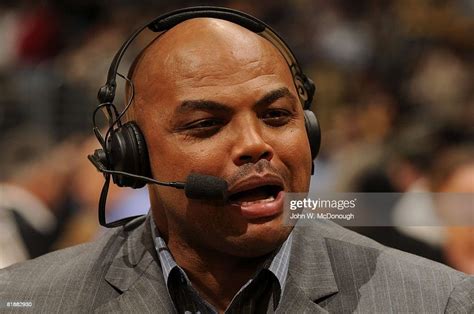 Nba Playoffs Closeup Of Tnt Announcer Charles Barkley Before Game 1