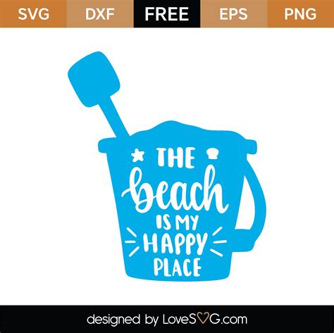 Free Beach Is My Happy Place Svg Cut File