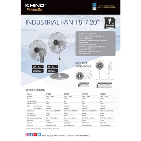 Khind 18 Industrial Stand Fan Sf1803f New Arrival Shopee Malaysia