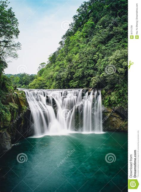 Shifen Waterfall In Pingxi District New Taipei Taiwan Stock Image