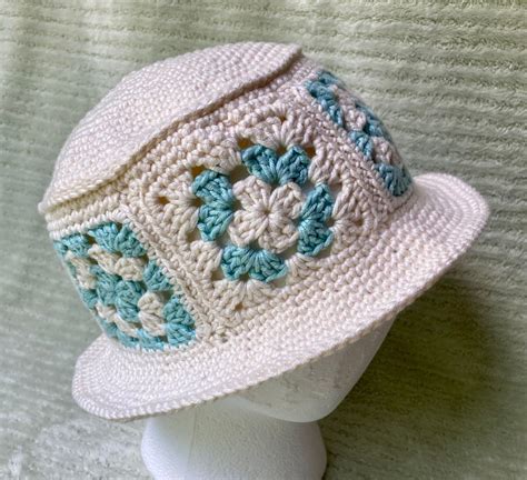 Unisex Baby Granny Square Bucket Hat Crochet Pattern 12 Months Etsy