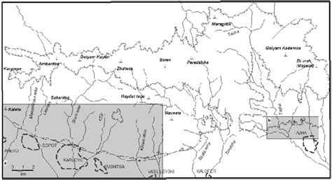 Schematic Map Of Central Stara Planina Mountain Representing The