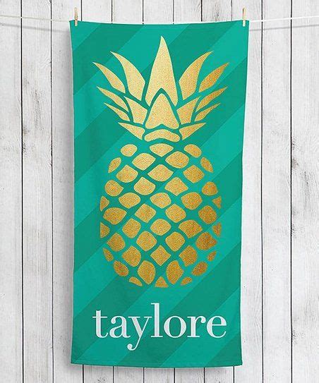 Personalized Planet Golden Pineapple Personalized Beach Towel Zulily