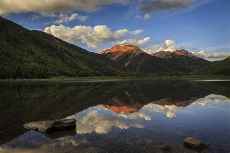 Red Mountain Reflection By Jennifer Grover