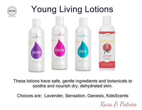 I love that each person can choose the scents they like best and create their. Young Living Lotions - My favorite is the Lavender ...