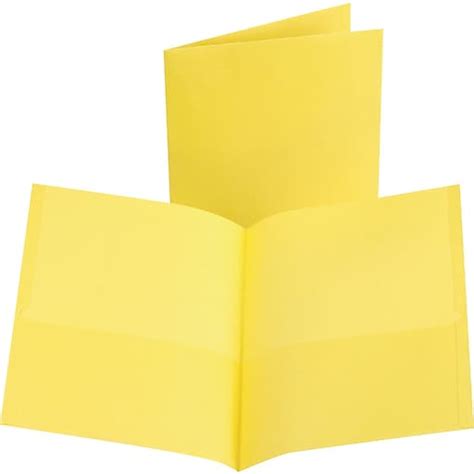 Oxford 2 Pocket Folder Yellow 25box Staples