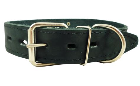 Genuine Leather Studded Dog Collar Black 14 Wide Fits 17 215