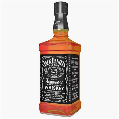 Botella De Whisky Jack Daniels Modelo 3D 30 Ma Obj Max Unknown
