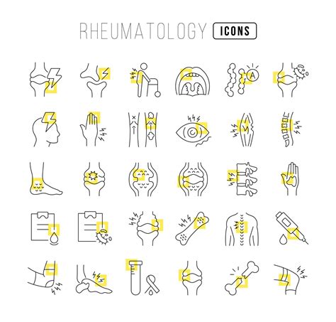 Set Of Linear Icons Of Rheumatology 10562572 Vector Art At Vecteezy