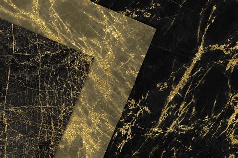 Gold And Black Marble Textures