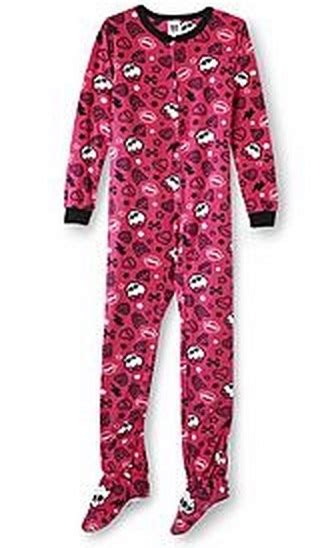 monster high fleece footed pajamas new size 6 6x zip up warm winter footie pjs sleepwear
