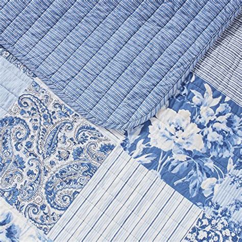 Laura Ashley Queen Quilt Set Reversible Cotton Bedding With Matching