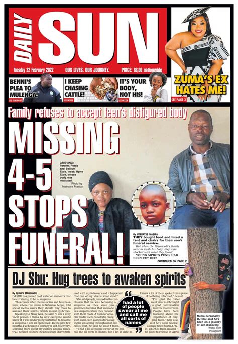 Daily Sun February 22 2022 Newspaper Get Your Digital Subscription