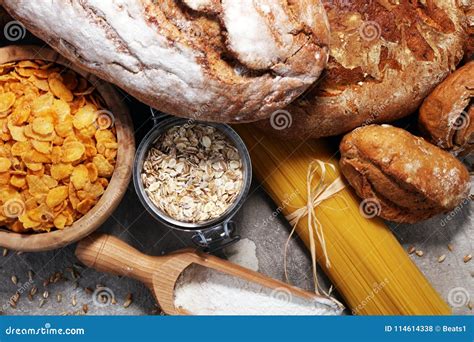 Whole Grain Products With Complex Carbohydrates Stock Photo Image Of