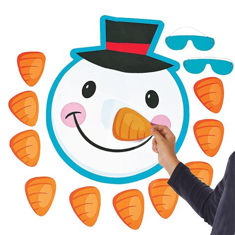 Pin The Nose On The Snowman Game Games Games