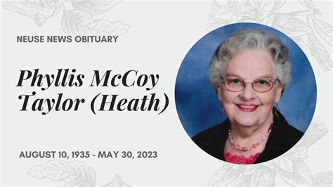 Obituary - Phyllis McCoy Taylor (Heath) — Neuse News