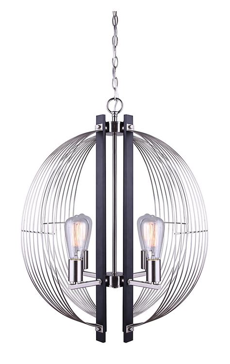 More than 3 home depot chandeliers on at pleasant prices up to 5 usd fast and free worldwide shipping! Canarm MARLIN 4-light matte black & brushed nickel sphere ...
