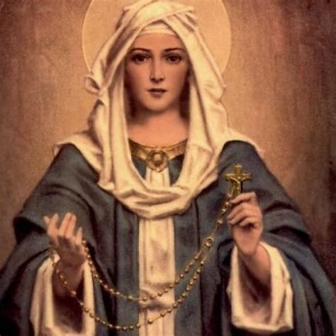 Mother Mary Praying The Rosary