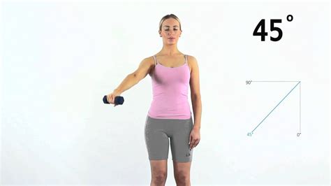 Lateral 45 Degree Raise With Dumbbell Youtube