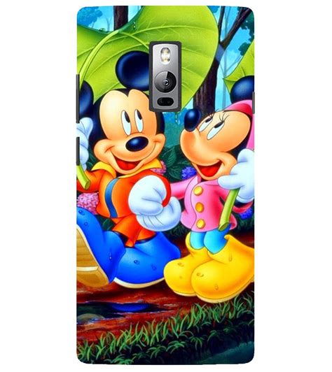 Evaluze Mickey Mouse Printed Back Case Cover For One Plus Two Printed