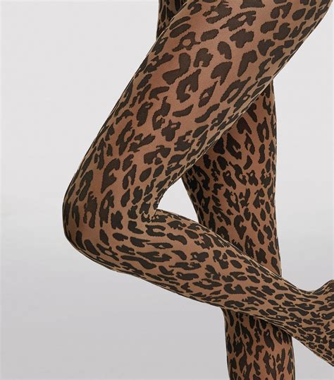 Wolford Beige Leopard Print Josey Tights Harrods Uk