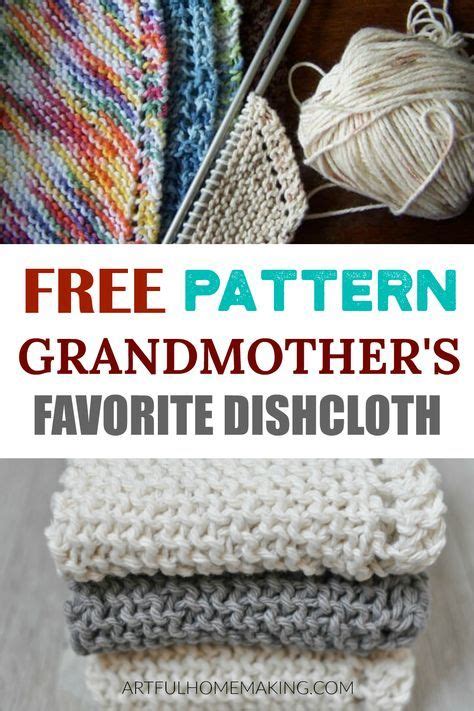 Grandmothers Favorite Dishcloth Knitting Pattern Knitted Washcloth