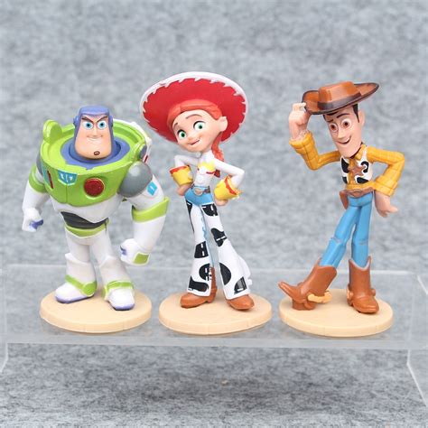 3pcsset Anime Toy Story 3 Buzz Lightyear Woody Jessie Bullseye Pvc
