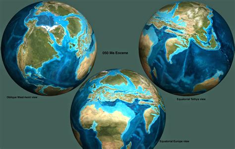 Earth During The Eocene 50 Million Years Ago Vivid Maps