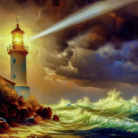 Stormy Lighthouse Digital Art By David Letts Fine Art America