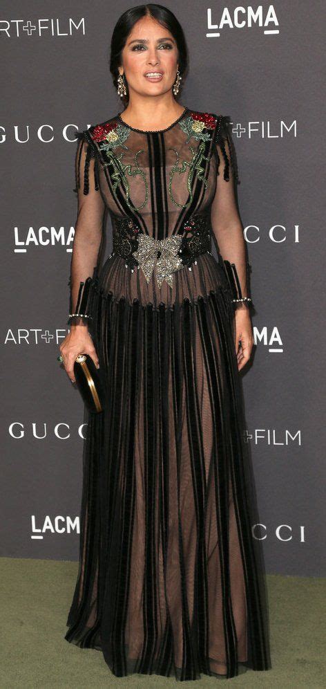 Salma Hayek In Gucci Attends The Lacma Art Film Gala Bestdressed