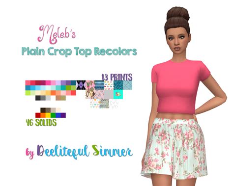 My Sims 4 Blog Crop Top Recolors By Deelitefulsimmer