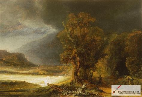The Landscape With Good Samaritan 1638rembrandt Van Rijn