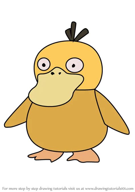 Step By Step How To Draw Psyduck From Pokemon Go