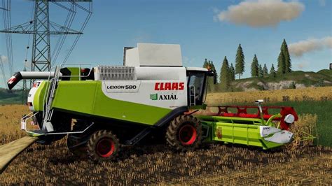 Claas Lexion 580 V1000 Combine Farming Simulator 19 Mod Fs19