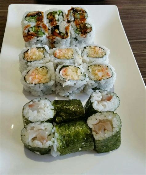 Assorted Maki Rolls Sushi Zucchini Rolls Vegetables Ethnic Recipes