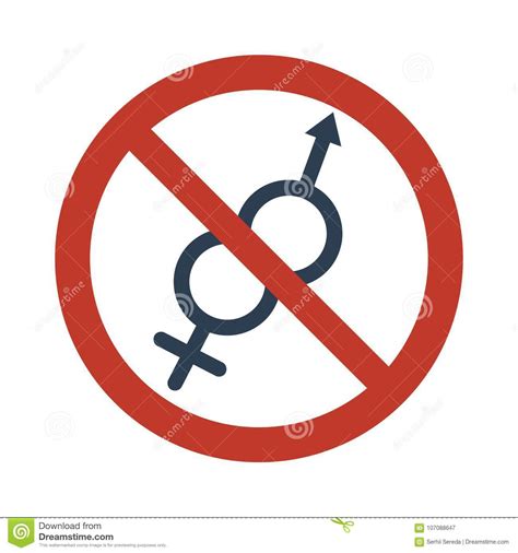 No Sex Sign On White Background Stock Illustration Illustration Of