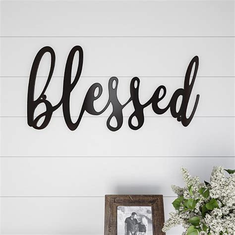 Buy Metal Cutout Blessed Decorative Wall Sign 3d Word Art Home Accent