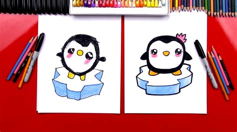 We kept this drawing lesson super simple, especially for our younger art friends. How To Draw A Cute Cartoon Penguin - Art For Kids Hub