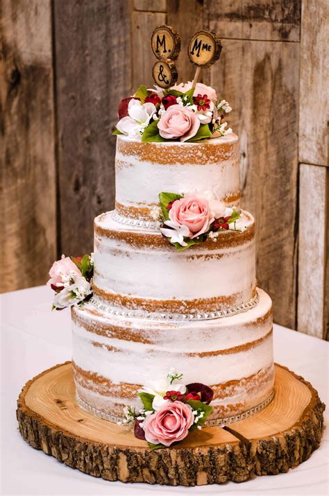 Naked Wedding Cake Cakes By Becky Cute Cake Toppers High House Farm