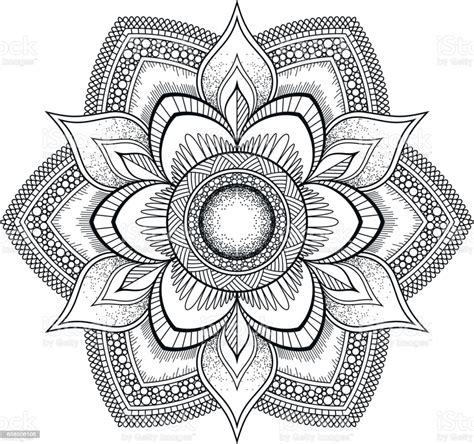 Mandala à imprimer à motif fleur stylisée. Coloriage De Mandala Fleur | Haut Coloriage HD-Images et Imprimable Gratuit